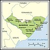 map of Alagoas, Brazil