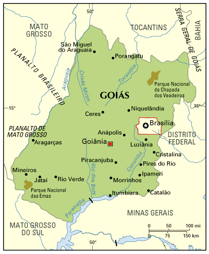 map of Goiás