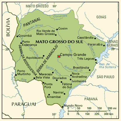 map of Mato Grosso do Sul