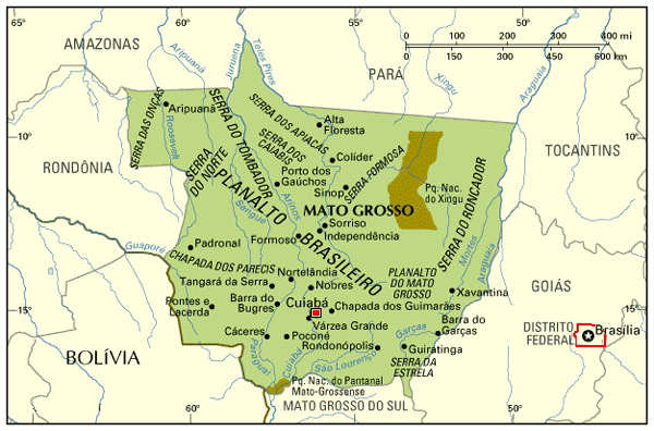 map of Mato Grosso