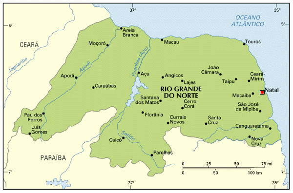 map of Rio Grande do Norte