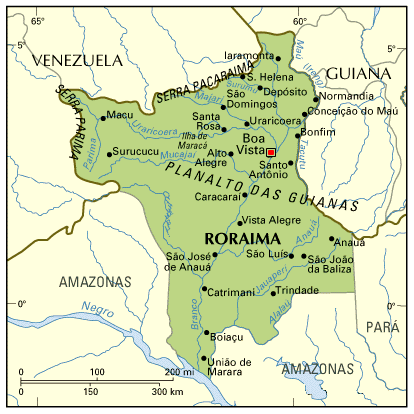 map of Roraima