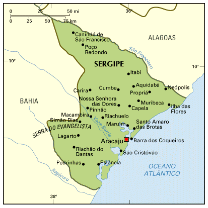 map of Sergipe