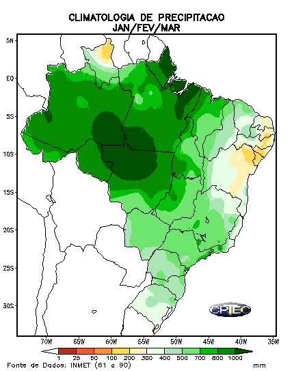 rain summer Brazil