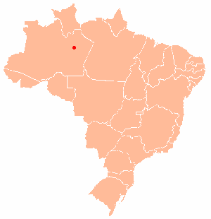 Manaus in Brazil map